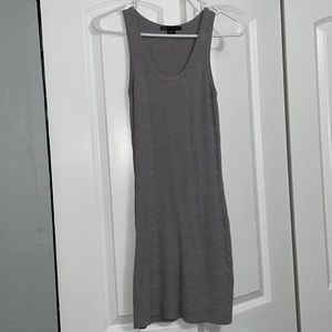 Gray stretchy mini dress